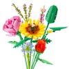 Allhero Flower Bouquet Building Sets, DIY Artificial Flowers Bouquet Building Toy Set for Boys Girls Age 6+, Adult, Creative Flowers Building Blocks Gift for Mother's Day, Christmas