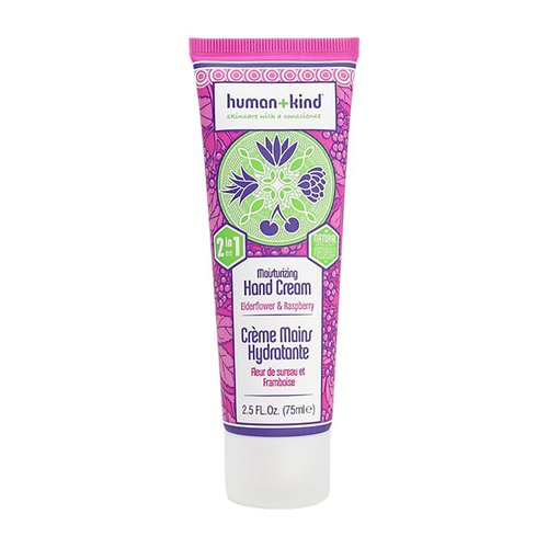 Human+Kind Moisturizing Hand Cream Elderflower and Raspberry - Hydrating Cream with Avocado Oil and Shea Butter - Intense, Fast Absorbing Moisturizer for Smooth Skin - For Dry, Cracked Skin - 2.5 oz