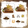 25Pcs Cowboy 5th Birthday Party Supplies, Western Cowboy Cupcake Toppers Decoration, HorseShoe Cowboy Hats Boots Happy Birthday Cupcake Toppers Decorations, Baby Shower Kids Decorations (Cowboy 5th)