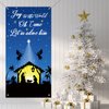 Christmas Front Door Cover Nativity Door Cover Christmas Nativity Scenes Jesus Door Banners Religious Christmas Banner Door Decor Xmas Wall Decorations Christmas Party Supplies, 71 x 35 Inches
