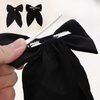 6pcs Silk Bow Hair Clips, 5.12 Inch Soft Bowknot Barrettes Cute Duckbill Satin Hair Clips Colorful Metal Kawaii Ribbon Hair Clips Accessories for Women Girls