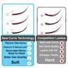 Eyelash Extensions C Curl 8mm Mixed Single Mink Lash Tray With Eyelash Glue and Tweezer, supplies Individual Eyelashes Salon Use Black Mink False Lashes