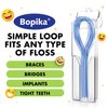 Bopika Floss Threaders Dental Floss for Braces, Bridges, and Implants 150 Count