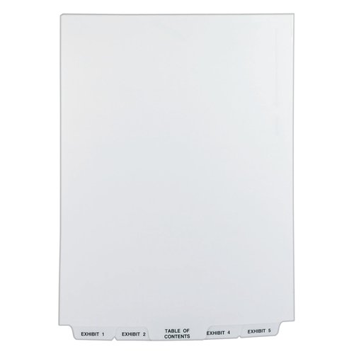 Avery Avery-Style Bottom Tab Dividers, 26-Tab, Legal Exhibit 1-25, 8.5 x11 Inches, White, 26 per Set (11378)