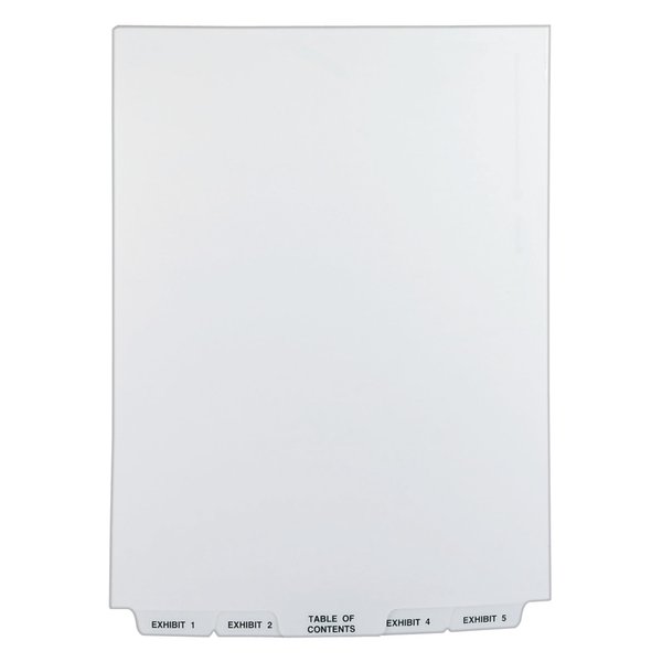 Avery Avery-Style Bottom Tab Dividers, 26-Tab, Legal Exhibit 1-25, 8.5 x11 Inches, White, 26 per Set (11378)