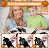 Mindshef Basketball Party Favors Birthday Supplies 60pcs Buck Silicone Bracelets Punch Balloons Basketball Stress Ball Stamp Scratch Art Set For Kids Pinata Stuffer Boys Girls