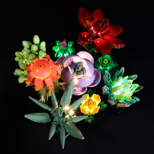 Lighting Kit for Succulents 10309 Building Decor, Decoration LED Lights for Lego 10390 Building Blocks Model (Not Include The Lego Set)