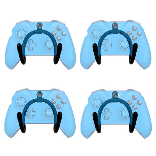 YYST Mini Flexible Wall Mount Holder Rack Organizer for PS3/PS4/PS5/Xbox 360/Xbox One/S/X/Elite/Series S/Series X Controller, Pro Controller - 4/PK- No Game Controller