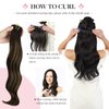 MAXITA Clip in Hair Extensions Real Human Hair, 120g 7pcs Balayage Dark Brown Mixed Chestnut Brown 18 Inch, Human Hair Extensions Straight Hair Extensions Clip in Human Hair