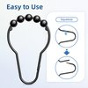 Titanker Shower Curtain Rings, Black Shower Curtain Hooks for Shower Curtain Rust Proof Metal Shower Rings Hooks for Bathroom Shower Curtains Rods Hangers - Set of 12, Black