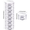 Sieral 2 Pieces 7 Day Stackable Pill Organizer Case Weekly Vitamin Supplements Holder Dispenser Organizer Clear 7 Day Travel Pill Container with Lids for Small Tablets Medications