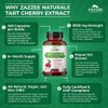 Zazzee Tart Cherry 10:1 Extract, 3000 mg Strength, 200 Vegan Capsules, 6+ Month Supply, Certified Kosher, Concentrated and Standardized 10X Extract, 100% Vegetarian, All-Natural, Gluten Free, Non-GMO