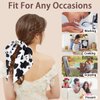 4 PCS Cow Print Hair Band Bowknot Elastic Hair Ties Non-Slip Bowknot Elastic Hair Tie Ropes Spotted Rabbit Bunny Ear Bow Hair Tie Rabbit Bunny Ear Bow Ponytail Holder Scrunchie for Women Girls