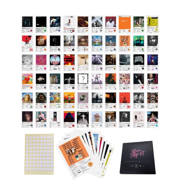 unique america 100 Pcs | Album Cover Posters, For Bedroom, , Room Decor, For Rapper Posters, Music Artist Posters, 4x6 Inch 80 Pcs & 20 Stickers