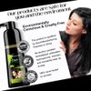 No-Stain Hair Dye Shampoo for Men & Women, No-Stain on Skin & Scalp, Natural Ingredients, Ammonia & Parabens-Free, Up to 100% Gray Coverage, Easy No-Mix Application, 200 mL, Pack of 1 (Natural Black)