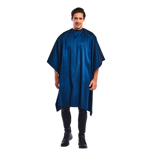 Betty Dain Lightweight Crinkle Nylon Hair Cutting/Styling Cape, Water Resistant, Ultra Lightweight Crinkle Antron Nylon, Repels Hair, Neck Snap Closure, Generous 54 x 60 Inch Size, Navy