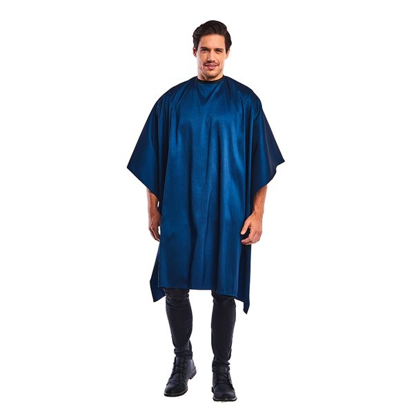 Betty Dain Lightweight Crinkle Nylon Hair Cutting/Styling Cape, Water Resistant, Ultra Lightweight Crinkle Antron Nylon, Repels Hair, Neck Snap Closure, Generous 54 x 60 Inch Size, Navy