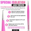 My Lash Tools Eyelash Extension Curved Degree Tweezers for Isolation Lash Extensions 14cm, Best for Individual Isolation & Classic Lashes Japanese Stainless Steel Eyelash Twisers (Double Pink Color)
