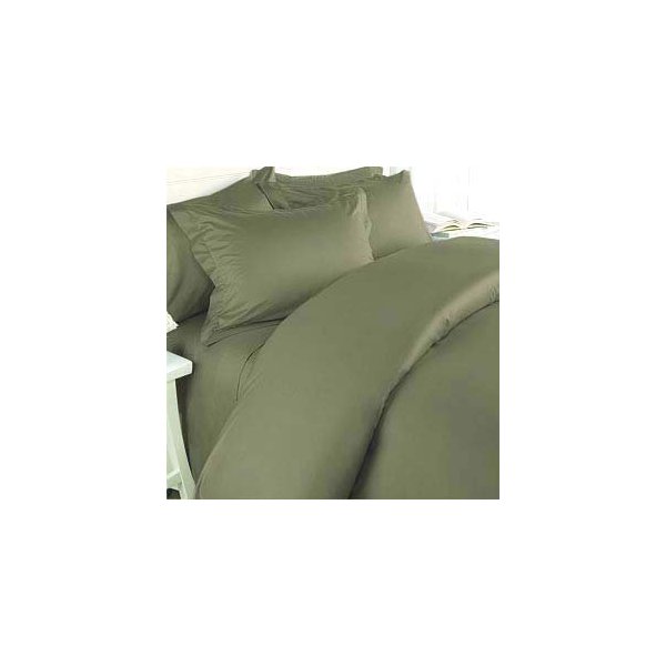 Elegance Linen Wrinkle-Free- 1200 Thread Count Queen Size Egyptian Quality 3pcs Duvet Cover, Solid Green