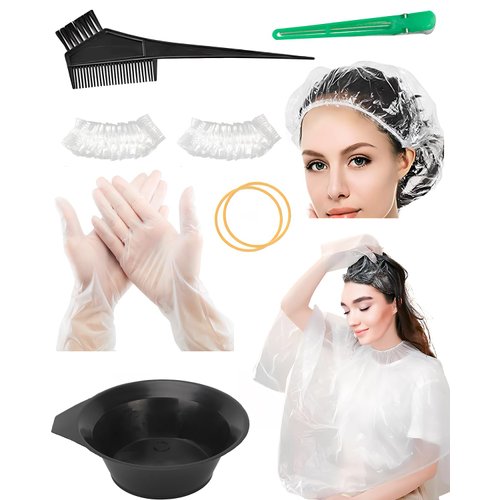 11 PCS Hair Dye Coloring Kit,Hair Coloring Products with Hair Color Bowl,Dye Brush, Ear Cover,Hairpin,Hair Dye Tools for Salon Hair Dye,Hair Color at Home