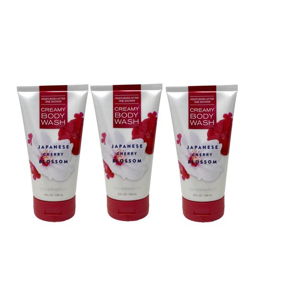 Generic Bath and Body Work Japanese Cherry Blossom - Pack of Three - Creamy Body Wash