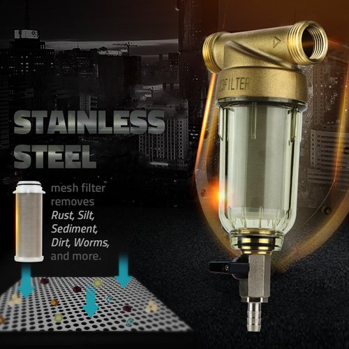 iSpring FWSP1000SL Spin Down Sediment Water Filter Replacement Cartridge, 1 Count (Pack of 1), Chrome