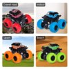 4 Pack Monster Truck Toys for Boys and Girls - Friction Powered Push and Go Toy Cars, Inertia Car Toy Set Stunt Toy Vehicles, Birthday Party Supplies for Toddlers Kids Ages 3+