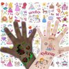VIWIEU Kids Princess Temporary Tattoos Bulk Glow in the Dark 15 Sheets, Girls Luminous Birthday Party Favor Gift, Children Body Decorations Piñata Fillers - Castle, Princess, Butterfly, Dress Tattoos