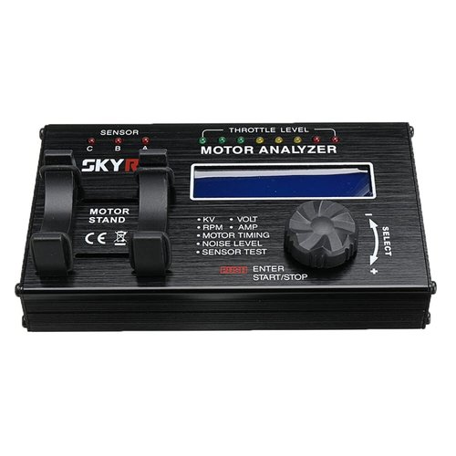 SKYRC SK-500020-01 Brushless LCD Display 3 Mode Motor Analyzer Monitor Tester for Hobby Remote Control Car Motor Testing with Connectors and Manual