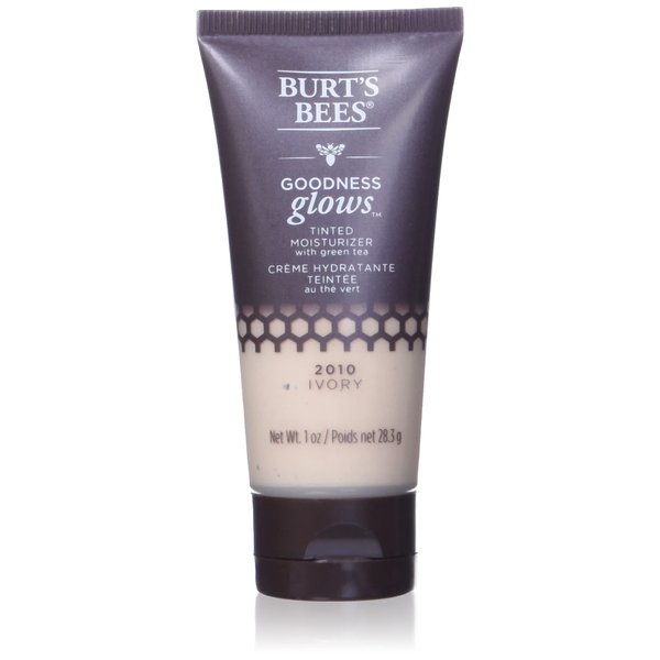 Burt’s Bees Goodness Glow Tinted Moisturizer, Rich in Antioxidants, Ivory, 1.0 Ounce