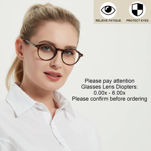 WEMOOTANTS Round Reading Glasses Women Retro Nerd Readers Lightweight Trendy 100 125 150 175 200 225 250 275 300 325 350 375 400 500 600 (Brown Leopard, 1.00)