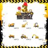 25pcs Construction 3rd Birthday Party Supplies, Dump Truck Excavator Crane Cupcake Toppers Decoration, Construction Theme Happy Birthday Cupcake Toppers Baby Shower Kids Boy Decorations (3rd)