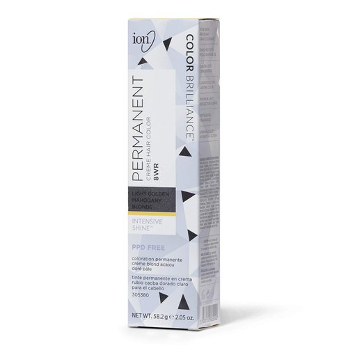 Ion 8WR Light Gold Mahogany Blonde Permanent Creme Hair Color 8WR Light Gold Mahogany Blonde