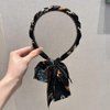 PERFECTSIGHT 3Pcs Headbands for Women Long Ribbon Headband, Boho Knotted Satin Fabric Head Bands for Women's Hair Fashionable Adjustable Bow Bowknot hairbands Lady Women Girls Hair Hoops Accessories