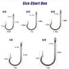 Fishing Hooks Big Game Tuna Hooks 10pcs Extra Strong Stainless Steel Forged Hooks Saltwater Fishing Tackle (4/0-10pcs)
