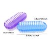 Honbay 2PCS Plastic Double Sided Nail Brush Nail Cleaning Scrubbing Brush