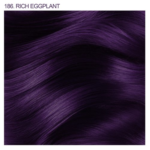 Adore Semi Permanent Hair Color - Vegan and Cruelty-Free Hair Dye - 4 Fl Oz - 186 Rich Eggplant (Pack of 2)