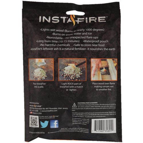 Instafire Insta-Fire Mesquite Blend Granulated Fire Starter, All Natural, Eco-Friendly, Lights Fires in Any Weather 1.75oz Pouches (6 Packs)