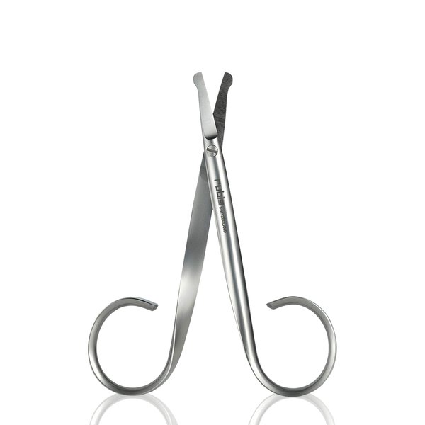 Rubis Duck Stainless Steel Scissors for Precise Nose and Ear Hair, 1F003, Made in Switzerland, Silver