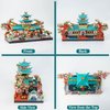 OundarM Mini Chinese Classical Garden Building Blocks Set, Sakura Botanical Collection Building Set for Adults, 14+ Teens, Home Decor Accessories (2350 Pcs)