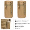 Gogoku 3 Pack Molle Pouch Combo Water Bottle Pouch Holder Tactical Molle Pouches Compact Utility Waist Bag Pack (Combo A:Khaki)
