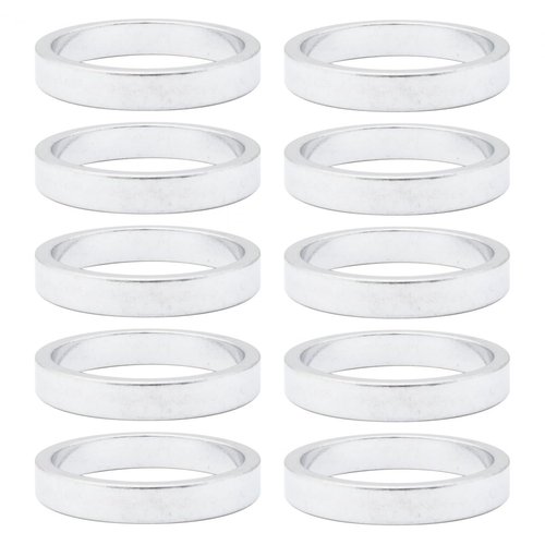 Origin8 Headset Spacers, 5mm x 1", Silver