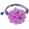 BoomBone Floral Cat Collar with Removable Purple Flower Charm,Breakaway Small Dog Collar with Bell