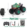 huajuze Remote Control Car, 2.4Ghz All Terrain Dinosaur Monster Truck Toys, RC Truck with Music, 3 Lighting Effects, 360 Stunt Capable, All Included Ready to Run, Toy Gifts for Boys and Girls (Green)
