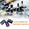 10 Pcs 1000uF 25V Capacitors, Aluminum Electrolytic Capacitor 10x17mm(0.39 x0.67in) for Industrial Electrical, Electronic DIY Project, Arduino