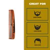Wahl Beard, Mustache, & Hair Pocket Comb for Men's Grooming - Handcrafted & Hand Cut with Cellulose Acetate - Smooth, Rounded Tapered Teeth - Model 3324