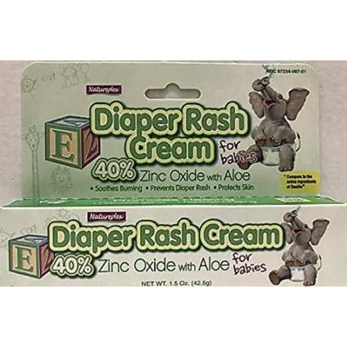 Natureplex Diaper Rash Cream with Zinc Oxide and Aloe, 3-ct