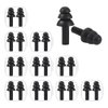 10 Pairs Noise Cancelling Ear Plugs, Premium Soft Silicone, Reusable, Waterproof, Hypoallergenic, Earplugs for Swimming, Airplanes, Concerts, Shooting, Travelling, Sleeping & Snoring (Black)