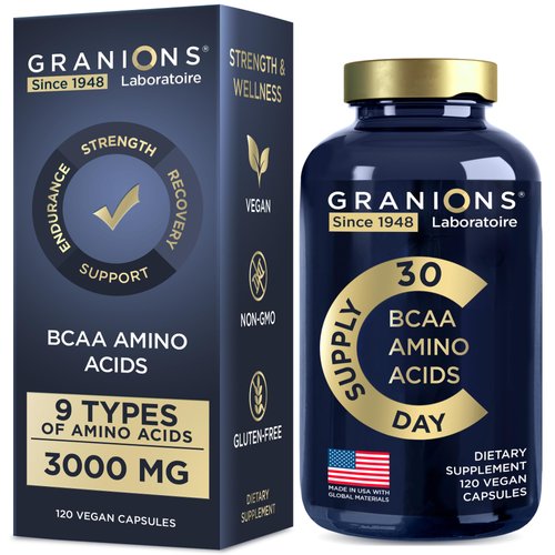 Essential Amino Acids Supplement for Men & Women - All 9 BCAAs EAA Supplements Lysine, Tryptophan, Isoleucine Advanced Amino Formula - Perfect Amino Energy & Muscle Recovery - 120 Vegan BCAA Capsules
