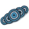 Beaded Indian Jewelery Hair Barrette/Clip for Women's,Handmade Beaded Native Style Blue Black White Beads Circle Beaded Hair Barrette Z-29-SB-4